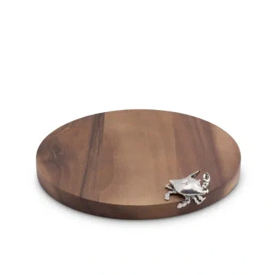 Vagabond House Sea And Shore Crab Cheese Board In Brown;light Brown