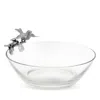 Vagabond House Songbird Glass Bowl In Pewter