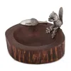 Vagabond House Standing Squirrel Nut Bowl And Scoop In Pewter