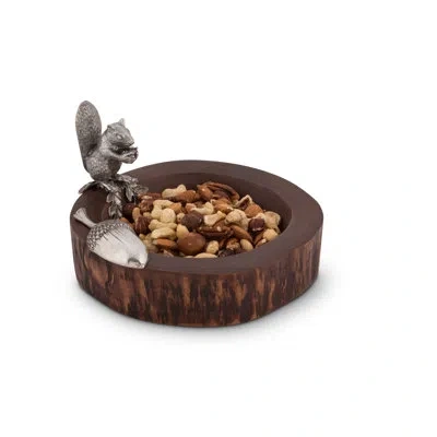 Vagabond House Woodland Creatures Candy / Nut Bowl In Brown;silver