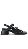 Vagabond 60mm Ines Buckle-detail Block-heel Sandals In Black
