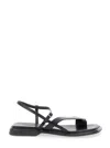 VAGABOND IZZI BLACK THONG SANDALS WITH THIN STRAPS IN LEATHER WOMAN