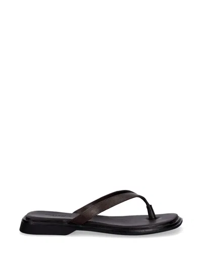 Vagabond Shoemakers Evie Leather Heeled Thong Sandals In Black
