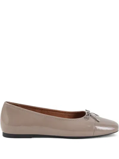 Vagabond Jolin Bow-detail Round Toe Flats In Gray