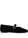 Vagabond Jolin Buckle-strap Ballet Flats In Black