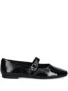 Vagabond Jolin Buckle-strap Ballet Flats In Black
