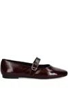 Vagabond Jolin Buckle-strap Ballet Flats In Brown