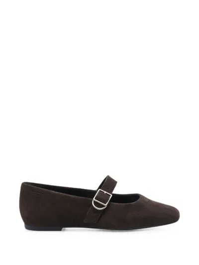 Vagabond Jolin Buckle-fastening Ballet Flats In Brown