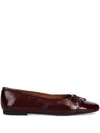 Vagabond Jolin Patent-leather Ballet Flats In Brown