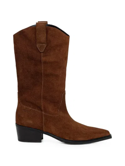 Vagabond Kelsey Suede Boots In Brown
