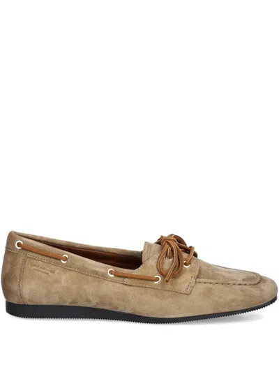 Vagabond Lace-up Suede Loafers In Brown