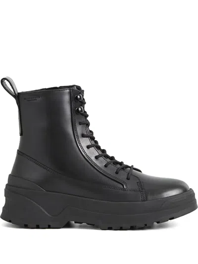 Vagabond Lace-up Boots In Black