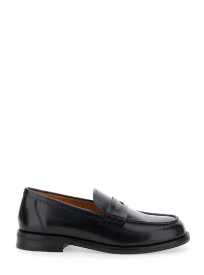 VAGABOND 'LINN' BLACK SLIP-ONLOAFERS IN LEATHER WOMAN