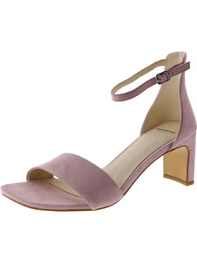 Vagabond Luisa Womens Suede Ankle Strap Block Heel In Pink