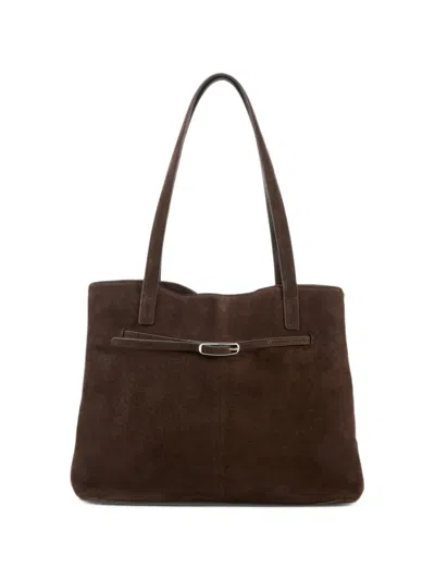 Vagabond Mid Cannes Suede Tote Bag In Brown