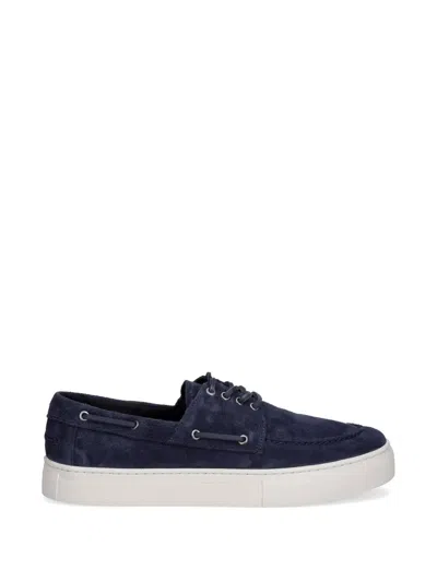 Vagabond Paul 2.0 Suede Lace-up Boat Shoes In Blue