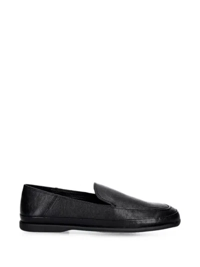 Vagabond Shoemakers Sammie Leather Round Toe Slip On Loafers In Black