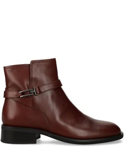 Vagabond Sheila Buckle-fastening Leather Boots In Brown