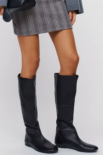 Vagabond Shoemakers Aleya Suede Tall Scrunch Boots In Black