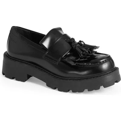 Vagabond Shoemakers Cosmo 2.0 Platform Tassel Loafer In Black
