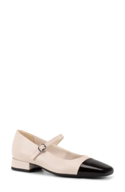 Vagabond Shoemakers Debbi Cap Toe Mary Jane In Off White/black