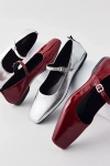 Vagabond Shoemakers Delia Mary Jane Ballet Flat In Silver, Women's At Urban Outfitters