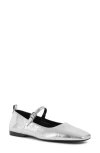 Vagabond Shoemakers Delia Mary Jane Flat In Silver