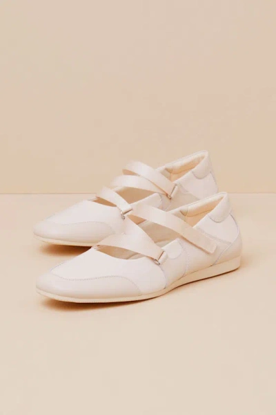Vagabond Shoemakers Hillary Off White Leather Strappy Flats