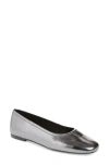 Vagabond Shoemakers Jolin Ballet Flat In Silver