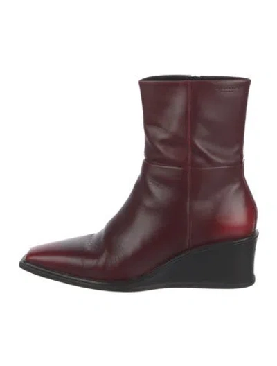 Pre-owned Vagabond Shoemakers Leather Boots In Burgundy