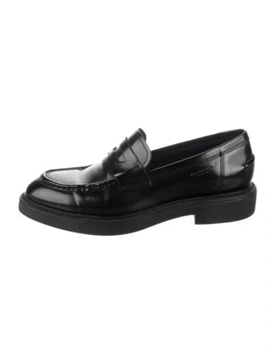 Pre-owned Vagabond Shoemakers Leather Cutout Accent Loafers In Black