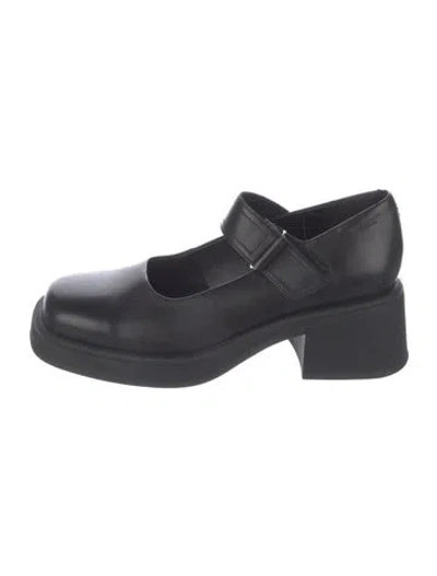 Pre-owned Vagabond Shoemakers Leather Mary Jane Flats In Black