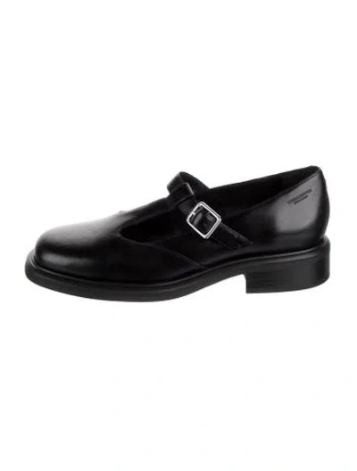 Pre-owned Vagabond Shoemakers Leather Mary Jane Flats In Black