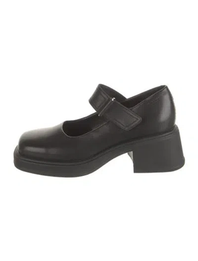 Pre-owned Vagabond Shoemakers Leather Mary Jane Flats In Black