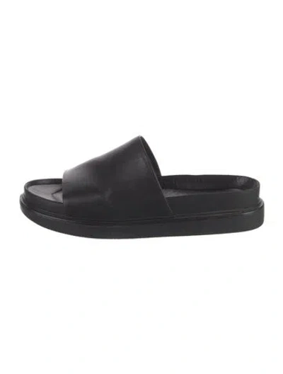 Pre-owned Vagabond Shoemakers Leather Slides In Black