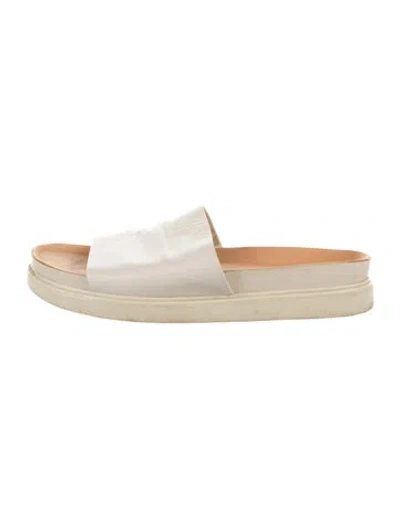 Pre-owned Vagabond Shoemakers Leather Slides In Neutral