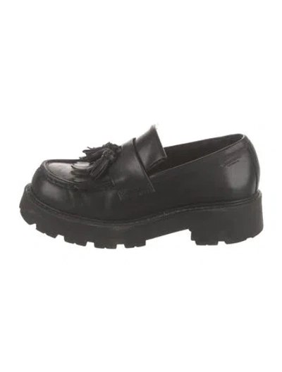 Pre-owned Vagabond Shoemakers Leather Tassel Accents Loafers In Black