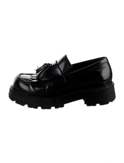 Pre-owned Vagabond Shoemakers Leather Tassel Accents Loafers In Black