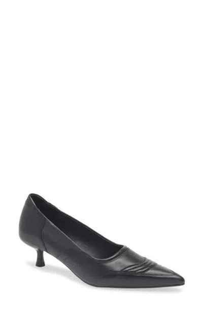Vagabond Shoemakers Lykke Pointed Toe Kitten Heel Pump In Black
