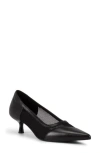Vagabond Shoemakers Lykke Pointed Toe Kitten Heel Pump In Black