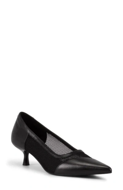 Vagabond Shoemakers Lykke Pointed Toe Kitten Heel Pump In Black