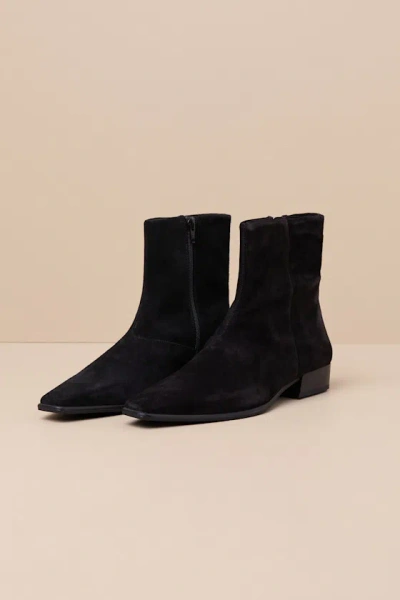 VAGABOND SHOEMAKERS NELLA BLACK SUEDE LEATHER ANKLE BOOTS