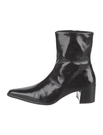 Pre-owned Vagabond Shoemakers Patent Leather Boots In Black