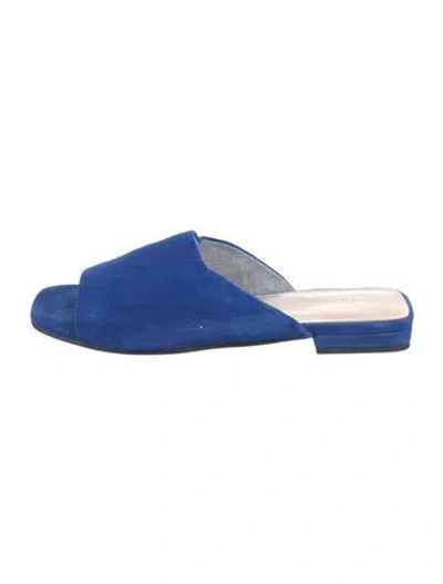 Pre-owned Vagabond Shoemakers Suede Slides In Blue