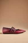 Vagabond Shoemakers Hermine Pointed Toe Mary Jane Flat In Red