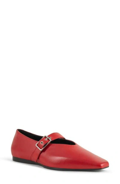 Vagabond Shoemakers Wioletta Mary Jane Flat In Bright Red