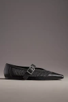 Vagabond Shoemakers Wioletta Wide Strap Mesh Ballet Flats In Black