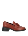 Vagabond Shoemakers Woman Loafers Tan Size 9.5 Bovine Leather In Brown
