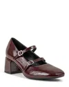 Vagabond Shoemakers Womens Adison Double-strap Block-heel Leather Mary Jane Pumps Cherry Patent