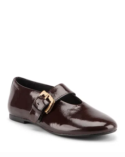Vagabond Shoemakers Aleya Mary Jane Flat In Burgundy